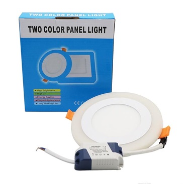 LED-02-18 Ultra Slim Round Concealed Dual Color LED Panel Light
