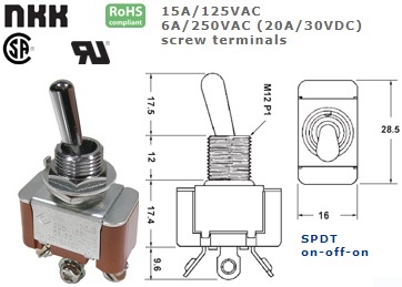 42-425S-540 STANDARD TOGGLE SWITCH