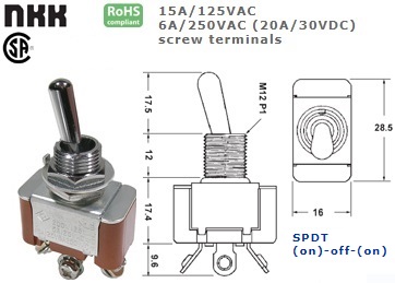 42-427S-360 STANDARD TOGGLE SWITCH