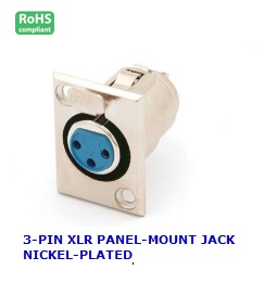 CA104 3-PIN XLR PANEL-MOUNT JACK