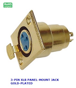 CA106 3-PIN XLR PANEL-MOUNT JACK
