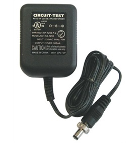 AC/DC Adapter – 12VDC / 500mA – 2.1 x 5.5mm Plug Centre Positive Polarity